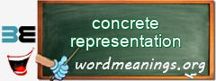 WordMeaning blackboard for concrete representation